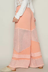 POL Drawstring Elastic Waistband Wide-Leg Pants OutfitFlow